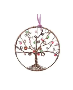 Addobbo Appendino Albero Di Ferro Con Multi Perline 14 Cm Per Albero Di Natale