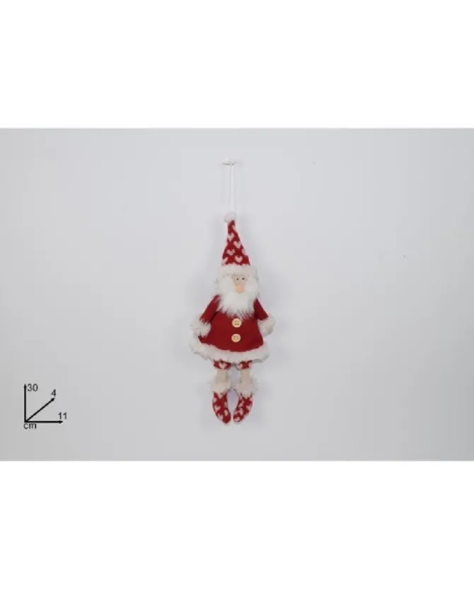 Addobbo Appendino Babbo Natale Rosso 30X4X11 Cm