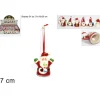 Addobbo Appendino Babbo Natale Con Campanella 7 Cm Per Albero Di Natale