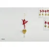 Addobbo Appendino Ballerina Di Velluto Rosso Con Pendenti 13 Cm