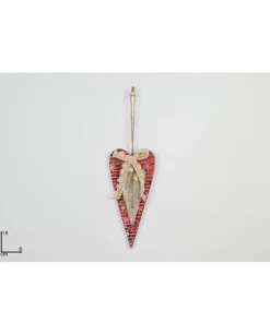 Addobbo Appendino Cuore Di Legno 18X8 Cm