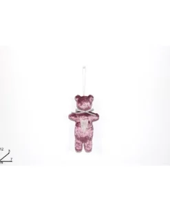 Addobbo Appendino Orsetto Di Velluto 12 Cm Per Albero Di Natale