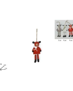 Addobbo Appendino Orsetto Per Albero Di Natale 18 Cm