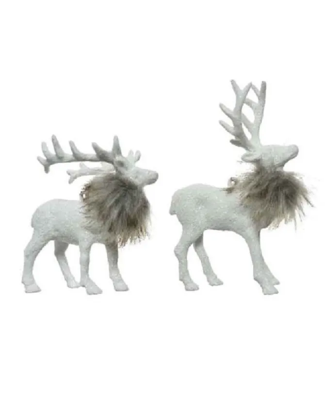 Addobbo Appendino Renne Bianche Per Labero Di Natale 11X3X15 Cm 1Pz