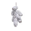 Addobbo Appendino Set Pigne Innevate 18 Cm Per Albero Di Natale