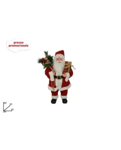 Addobbo Babbo Natale 60Cm Con Sacco E Doni