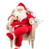 Addobbo Babbo Natale In Poltrona 55X45X75Cm Per Decorazioni Di Natale