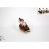 Addobbo Babbo Natale Su Slitta In Legno 12,5X9X15 Cm