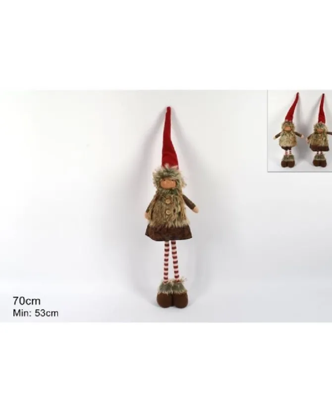Addobbo Bambola Di Natale Con Gambe Estendibili Fino A 70Cm