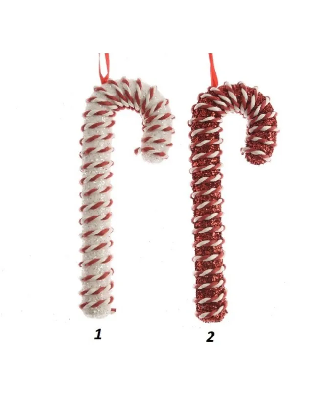 Addobbo Candy Cane 2 Modelli 3X8X20,5 Per Albero Di Natale 1 Pz