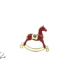 Addobbo Cavallo A Dondolo 20Cm Rosso