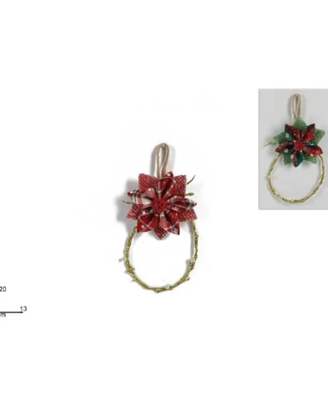 Addobbo Di Natale Fascine Con Perle 20 Cm