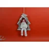 Addobbo Dietroporta Fuoriporta Babbo Natale Rosso 32X6X19,5 Cm Per Natale