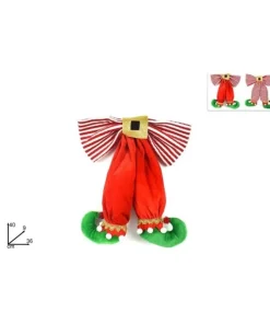 Addobbo Fiocco In Velluto Con Piedi Da Giullare