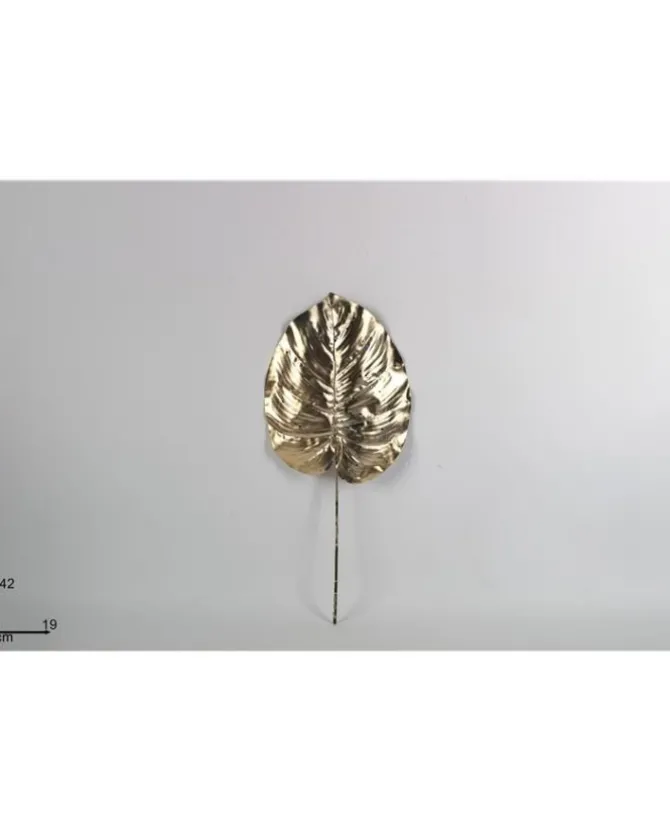 Addobbo Foglia Decorativa Oro 42X19 Cm