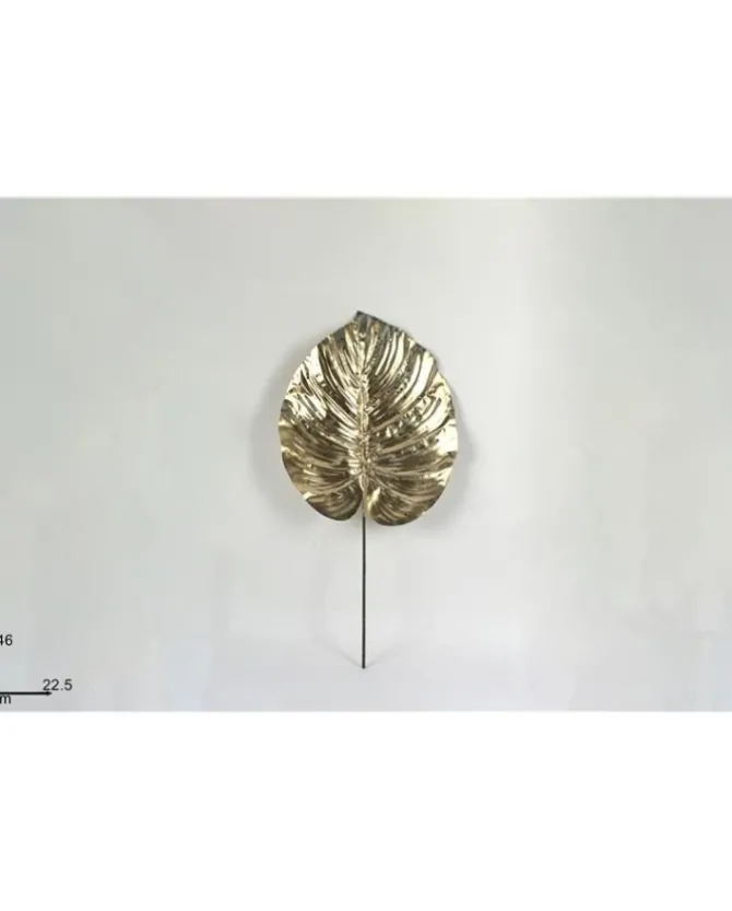 Addobbo Foglia Decorativa Oro 46X22,5 Cm