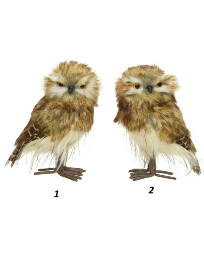 Addobbo Gufi In Poliestere 2 Modelli Confezione 1Pz L12-W13-H21Cm