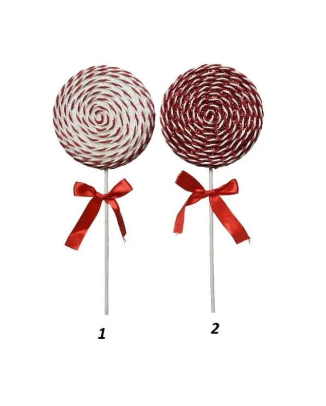 Addobbo Lecca Lecca Con Nastro Raso 2 Modelli 1Pz