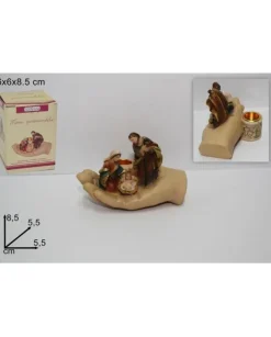 Addobbo Mano Con Candela E Nativita 8.5 Idea Regalo Natalizia