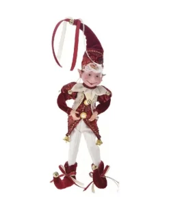 Addobbo Natalizio Elfo Bordeaux 40Cm