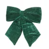 Addobbo Natalizio Fiocco Di Velluto Verde 40X40Cm