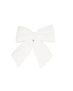 Addobbo Natalizio Fiocco Di Velluto Bianco 30X30Cm