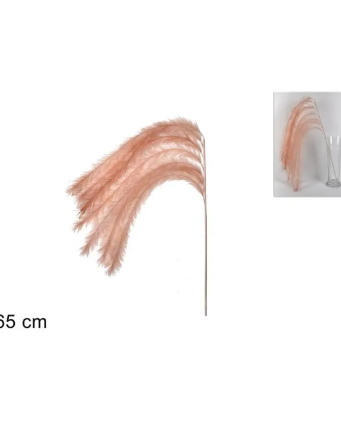 Addobbo Stelo Rami Pendente Effetto Piuma 65Cm
