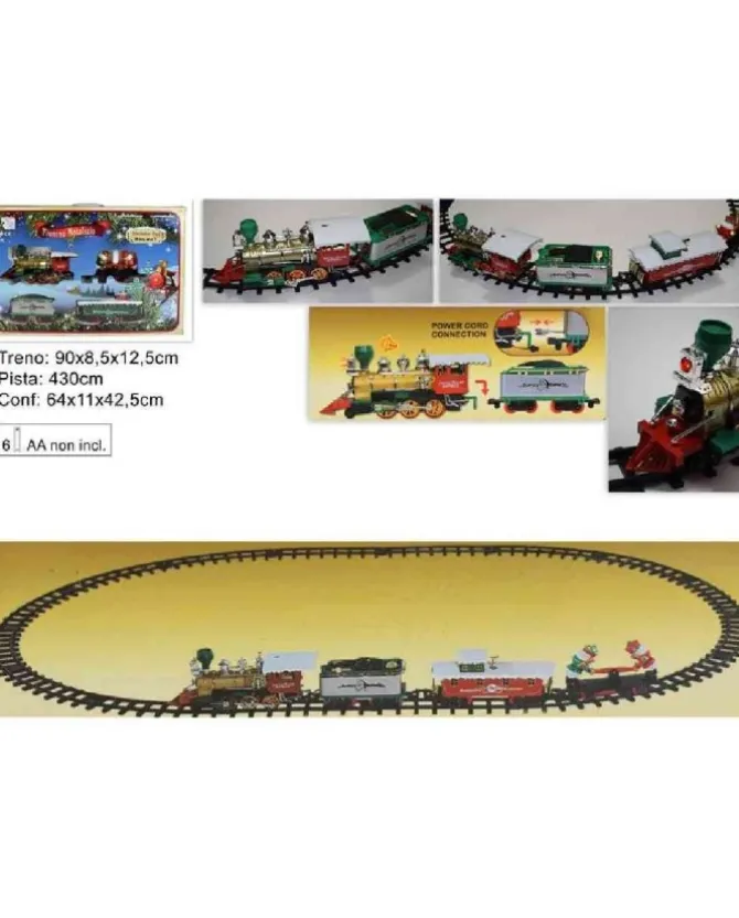 Addobbo Trenino Natalizio Per Albero Di Natale Con Suoni E Luci