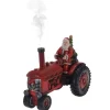 Addobbobabbo Natale Con Trattore In Poliresina Con Effetto Fumo E Led