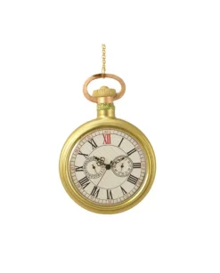 Addobo Appendino Orologio Vintage In Vetro Per Albero Di Natale