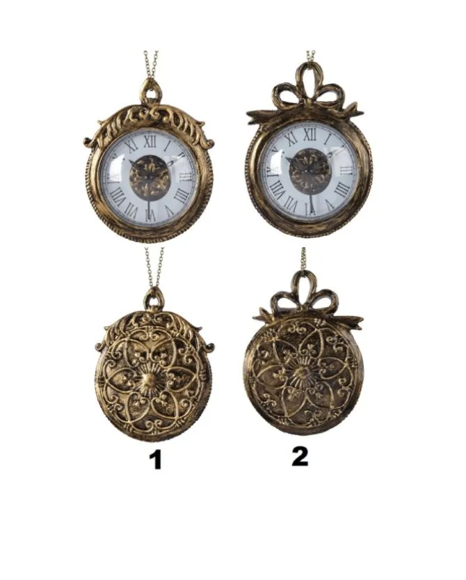 Adobbo Appendino Orologio Antico 13 Cm Per Albero Di Natale 1 Pz