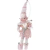 Adobbo Natalizio Elfo Rosa Natale 30Cm