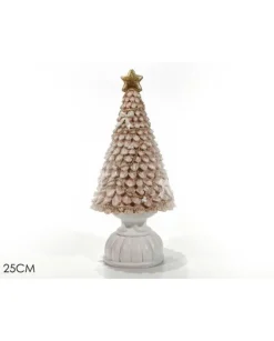 Alberello Di Natale Da Appoggio 25 Cm Rosa