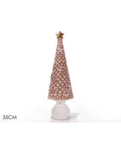 Alberello Di Natale Da Appoggio 36 Cm Rosa