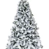 Albero Di Natale Alaska Bianco Innevato H240 Cm Montaggio A Gancio