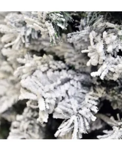 Albero Di Natale Alaska Bianco Innevato H240 Cm Montaggio A Gancio