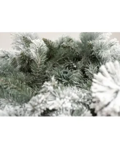 Albero Di Natale Bianco Innevato Big Sky Con Pigne 210 Cm | Chianese