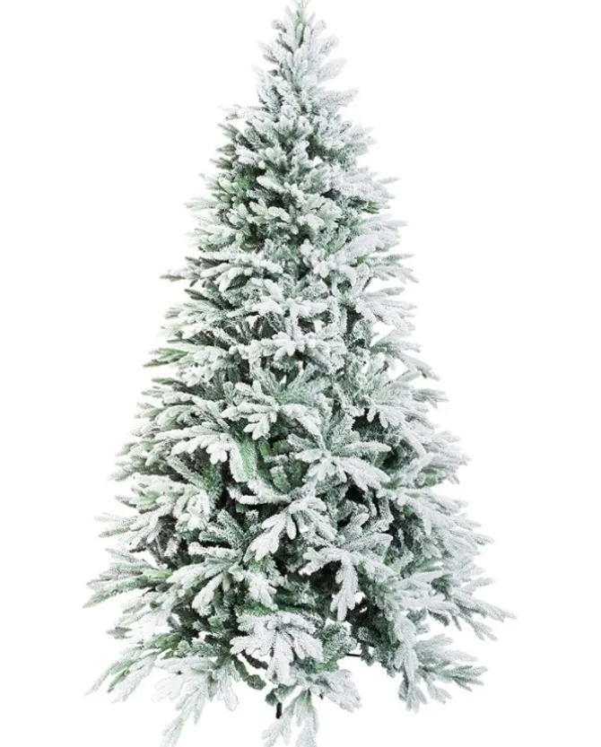 Albero Di Natale Bianco Innevato Romanov 270Cm |