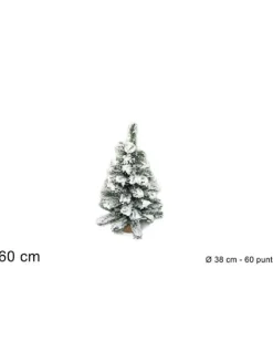 Albero Di Natale Bianco Innevato 60 Punte 60 Cm |