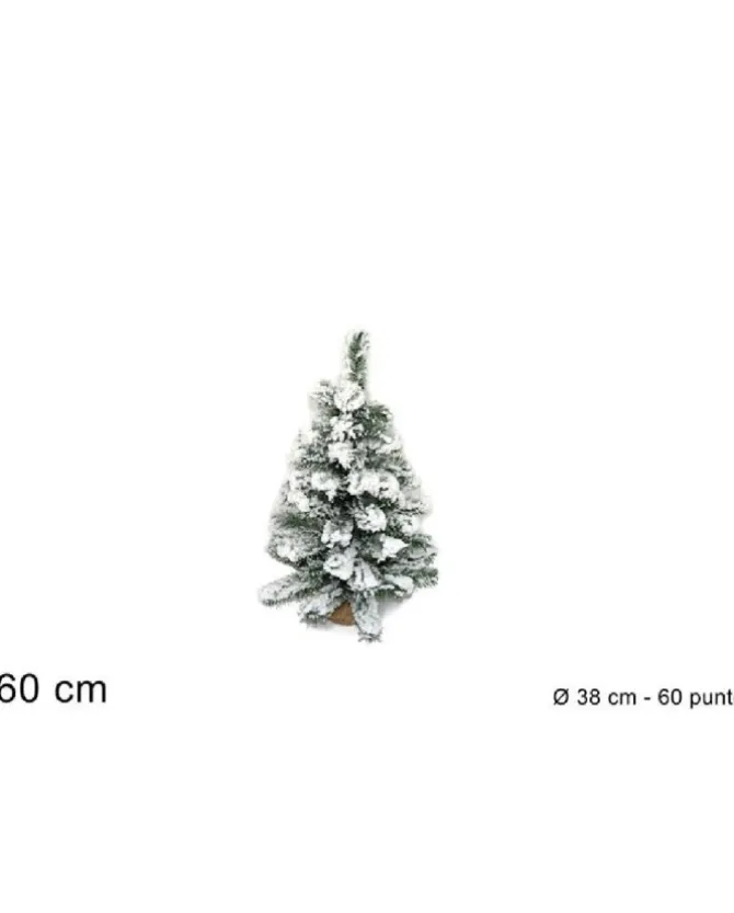 Albero Di Natale Bianco Innevato 60 Punte 60 Cm |