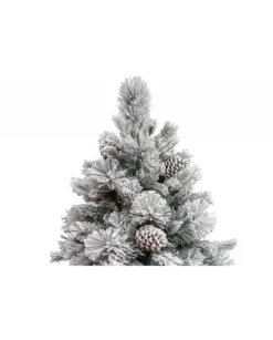 Albero Di Natale Bianco Innevato Big Sky Con Pigne 270 Cm | Chianese