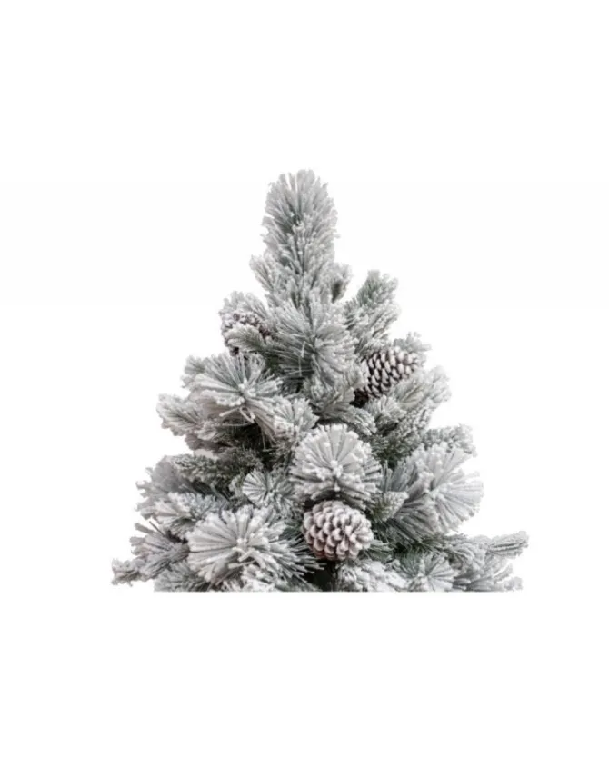 Albero Di Natale Bianco Innevato Big Sky Con Pigne 270 Cm | Chianese