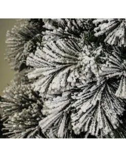 Albero Di Natale Carey Bianco Innevato H240 Cm Montaggio A Gancio