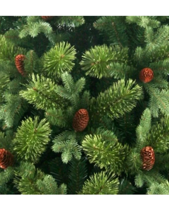 Albero Di Natale Con Pigne Byron H240 Cm Apertura A Ombrello