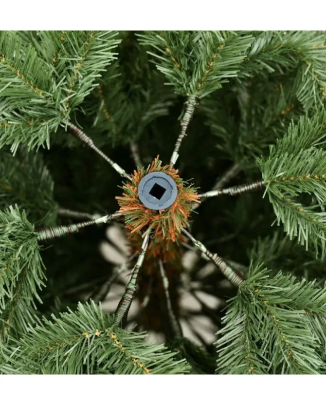 Albero Di Natale Effetto Real Touch Edward H210 Cm Sistema Apertura A Ombrello