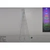 Albero Di Natale Luminoso 198 Led Multicolor 190Cm Uso Interno