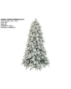 Albero Di Natale Modello Foresta Premium Innevato 210 Cm