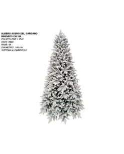 Albero Di Natale Modello Acero Del Gargano Innevato Cm 240