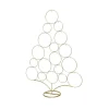 Albero In Ferro Dorato Porta Palline 85 Cm