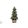 Albero Su Pacco Dono Glitter 26 Cm